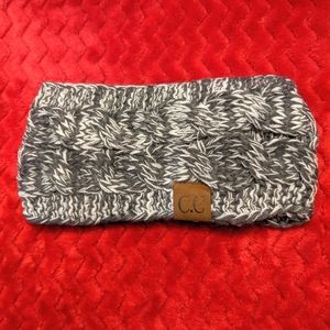 C.C Chunky Knit Grey White Headband